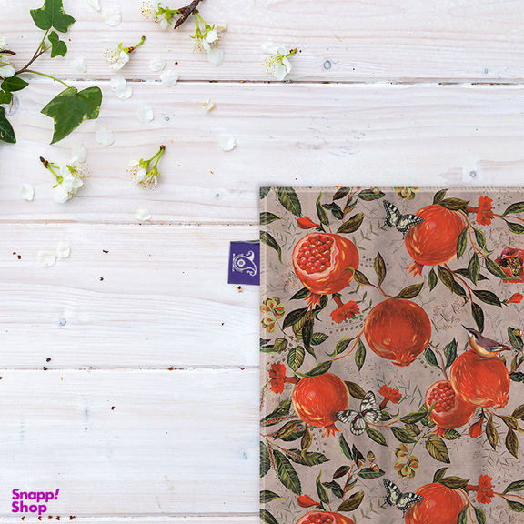 کاغذ کادو ترمه طراحان ایده مدل انار و پروانه یلدا کد cfp2091