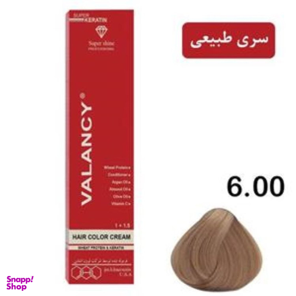 رنگ مو والانسی شماره 6.00 رنگ بلوند تیره قوی حجم 100 میلی لیتر
