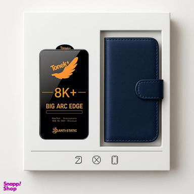 ست کیف کلاسوری و محافظ صفحه نمایش گوشی موبایل تونک مناسب شیائومی Poco X4 Pro