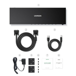 KVM سوییچ 8 پورت VGA یوگرین مدل CM294 کد 70440