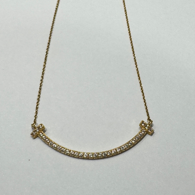 گردنبند طلا 18 عیار زنانه گالری سپینود طرح لبخند تیفانی مدل NSG9