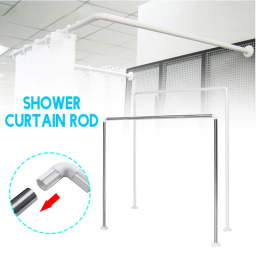 میله پرده حمام پیسو مدل U سایز 90×90 سانتی متر