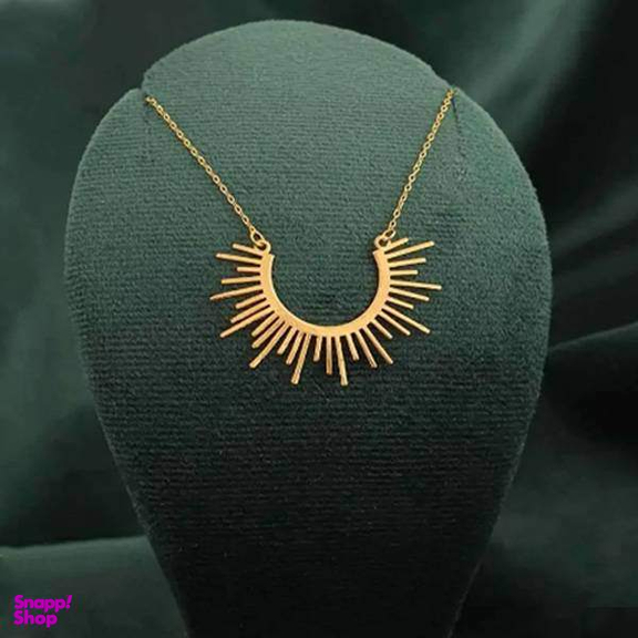 گردنبند طلا زنانه عیار 18 زنانه اپال گلد مدل خورشید G0159