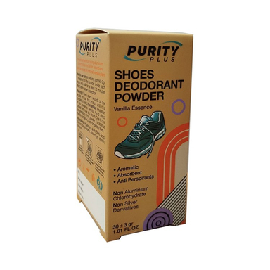 پودر بوگیر کفش و پای پیوریتی پلاس مدل deodorant وزن 30 گرم