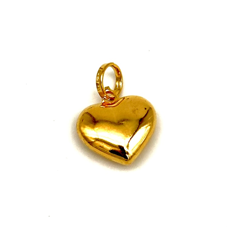 پلاک گردنبند طلا 18 عیار زنانه حسام گالری مدل قلب کد p67