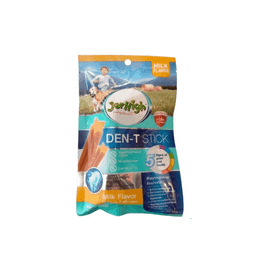 تشویقی سگ دنتال جرهای مدل DEN-T STICK طعم شیر وزن 60 گرم