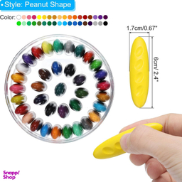 مداد شمعی جادویی نشکن 36 رنگ مدل بادومی