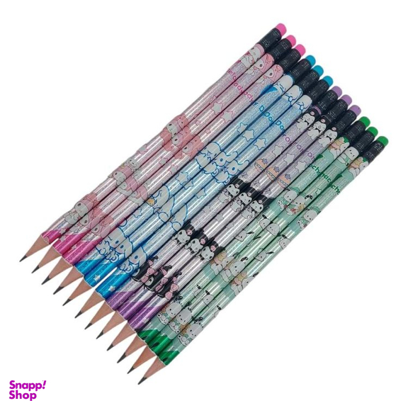 مداد مشکی طرح کرومی و دوستان کد MMKF12 بسته 12 عددی