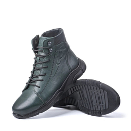 نیم بوت زنانه چرم طبیعی مدل S6-Green