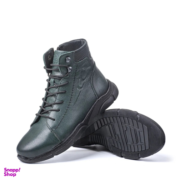 نیم بوت زنانه چرم طبیعی مدل S6-Green