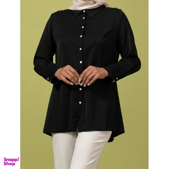 تونیک زنانه برنس مدل هلیا رنگ مشکی