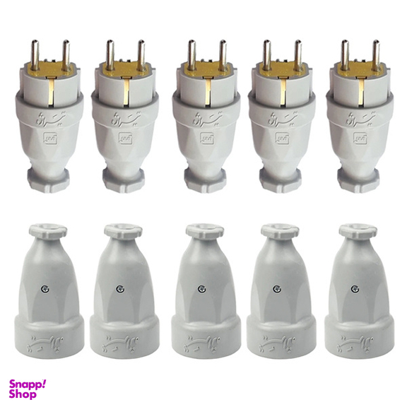 دوشاخه و مادگی برق تیراژه مدل s31 مجموعه 10 عددی