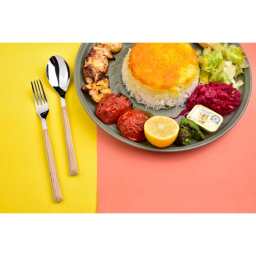 ست قاشق و چنگال 12 پارچه سی اند اس طرح چوبی