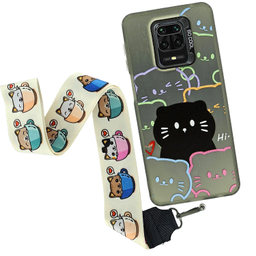 کاور گوشی موبایل سوکول مدل گربه کد پیشی مناسب برای شیائومی Redmi Note 9S / 9 Pro به همراه بند آویز
