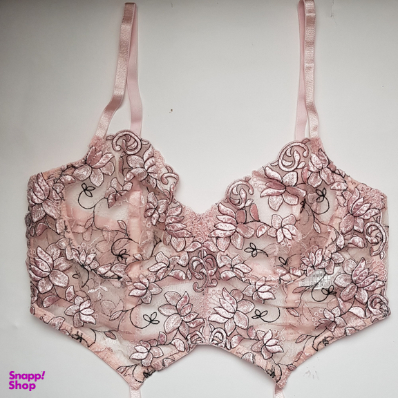 لباس خواب زنانه برتا مدل توری فنردار کد 2600EMP رنگ صورتی چرک