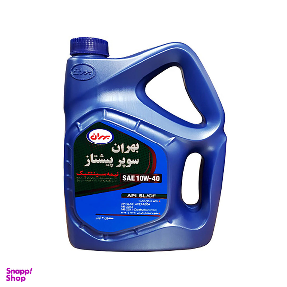 روغن موتور بهران سوپر پیشتاز مدل 10W-40 SL حجم 4 لیتر