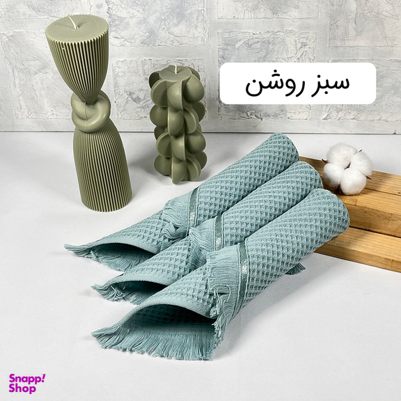 دستمال آشپزخانه بهباف آذر مدل پیکه بسته سه عددی