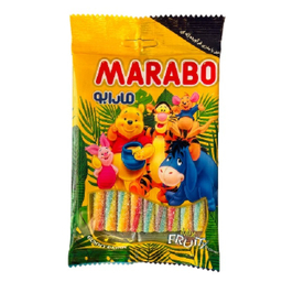 پاستیل مدادی پیچشی مارابو وزن 100 گرم بسته 12 عددی