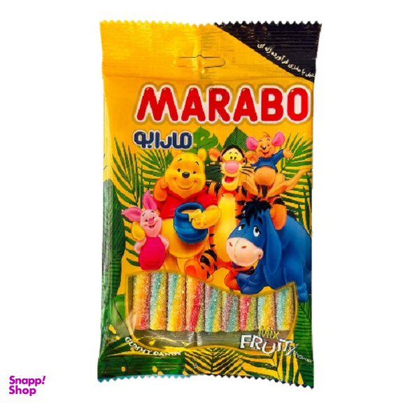 پاستیل مدادی پیچشی مارابو وزن 100 گرم بسته 12 عددی