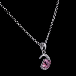 گردنبند نقره زنانه سواروسکی مدل ماه و مکعب کد 674913