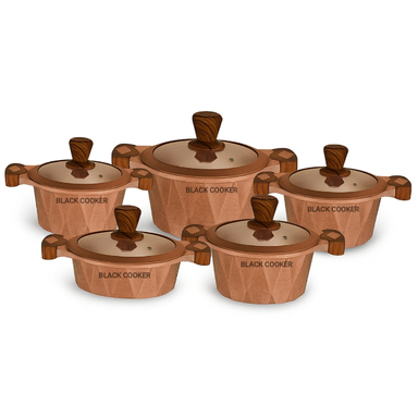 سرویس قابلمه 10 پارچه بلک کوکر کد RAGA 1022 GERD