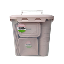 سبد پیک نیک و سرویس مسافرتی لاولی پلاست 58 پارچه کد TIK1160L