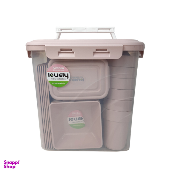 سبد پیک نیک و سرویس مسافرتی لاولی پلاست 58 پارچه کد TIK1160L