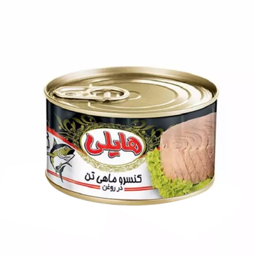 کنسرو ماهی تون در روغن هایلی وزن 180 گرم