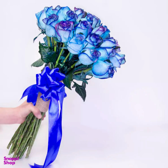 دسته گل رز طبیعی گل باختر کد 21926