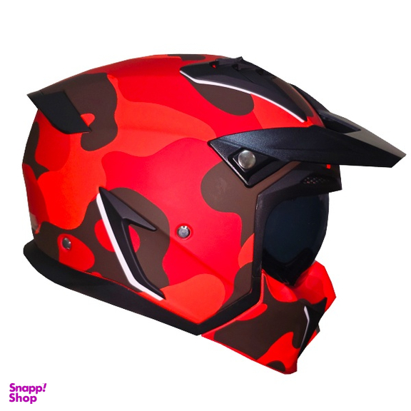 کلاه کاسکت راپیدو مدل فک جدا کد RA_890 رنگ قرمز