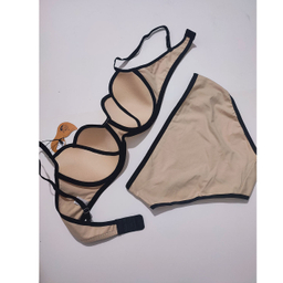 ست شورت و سوتین زنانه مدل میسا کد 9020 طرح ونا رنگ کرم