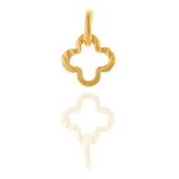 آویز گردنبند طلا 18 عیار زنانه طرح ونکلیف تو خالی