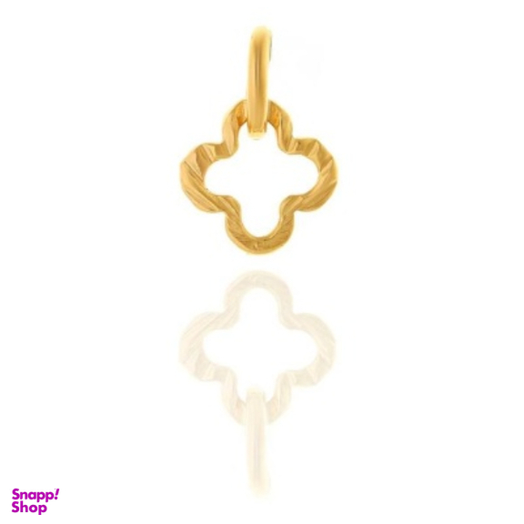 آویز گردنبند طلا 18 عیار زنانه طرح ونکلیف تو خالی