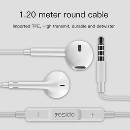 هندزفری سیم دار یسیدو مدل YH09