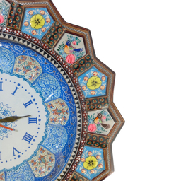 ساعت خاتم کاری درنیکا مدل خورشیدی طرح مرغ و گل کد 03