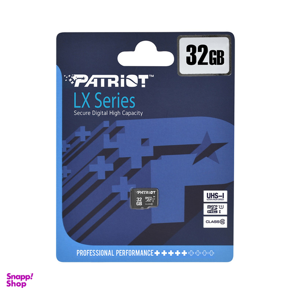 کارت حافظه microSDXC پتریوت مدل LX کلاس 10 استاندارد UHS-I U1 سرعت 80 MBps ظرفیت 32 گیگا بایت