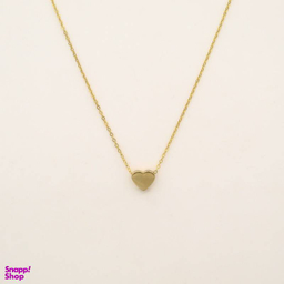 گردنبند طلا 18 عیار زنانه دلوکس مدل قلب 3 بعدی کد D 17