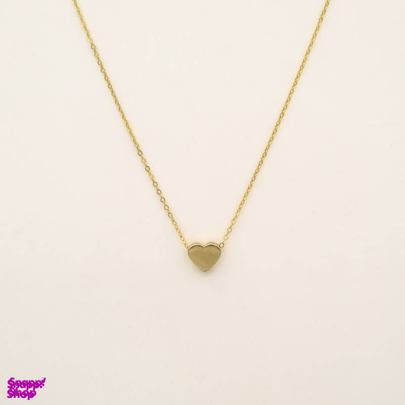 گردنبند طلا 18 عیار زنانه دلوکس مدل قلب 3 بعدی کد D 17