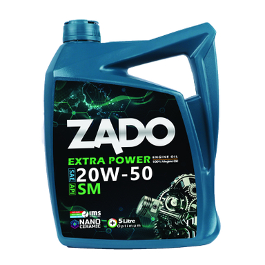 روغن موتور زادو مدل 20W50-SM-16000 EXTERA POWER حجم 5 لیتر