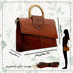 کیف چرم طبیعی زنانه کروکو مدل fateh 138