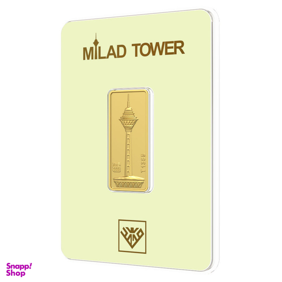 شمش طلا 24 عیار طلای محمد مدل برج میلاد کد SM900