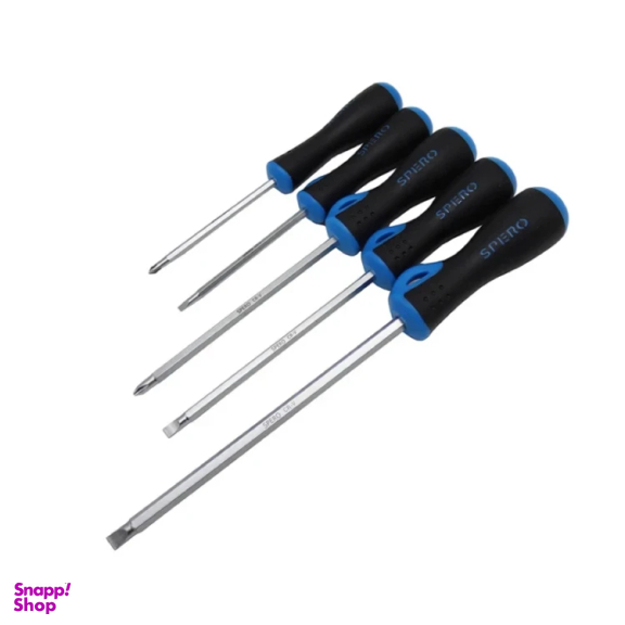 پیچ گوشتی دوسو و چهارسو اسپرو مدل YP-05-1829-905BX مجموعه 5 عددی
