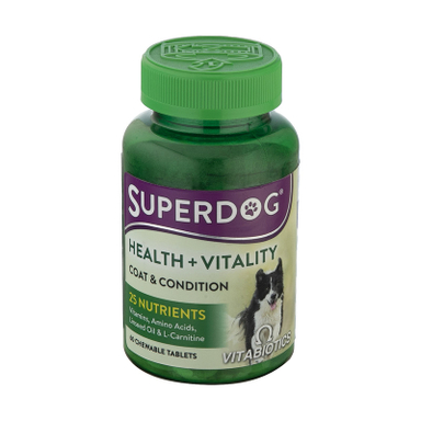 قرص مکمل سگ ویتابیوتیکس مدل SuperDog Health Vitality بسته 60 عددی
