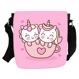 کیف رودوشی دخترانه مدل گربه های عاشق کد KD-2145