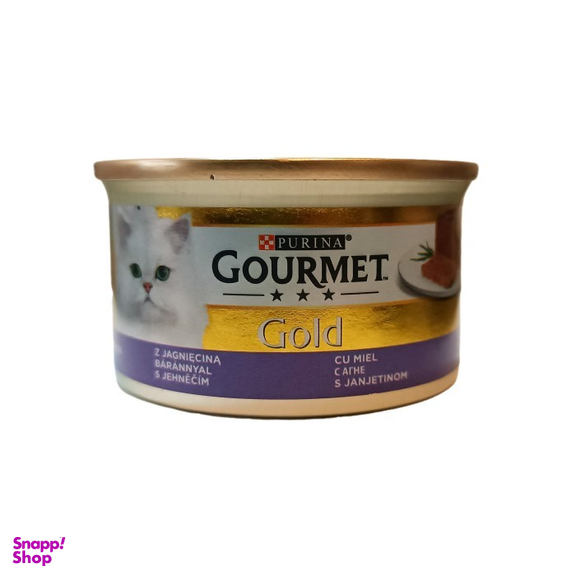 کنسرو گربه گورمت مدل گوشت بره وزن 85 گرم