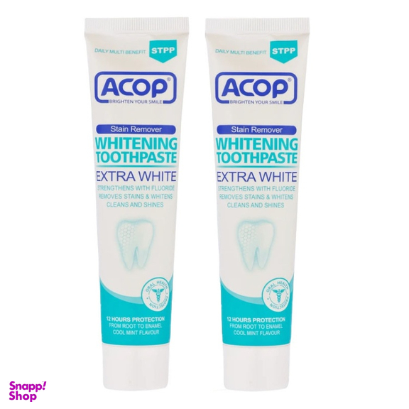 خمیر دندان آکوپ مدل whitening وزن 90 گرم مجموعه 2 عددی