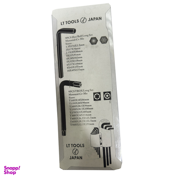 آچار آلن لایت مدل SMT-LIGHT-JAPAN-9pcs-long مجموعه 9 عددی