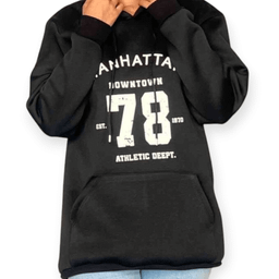 هودی زنانه اسپرت Manhattan مدل MG کد 781 رنگ مشکی