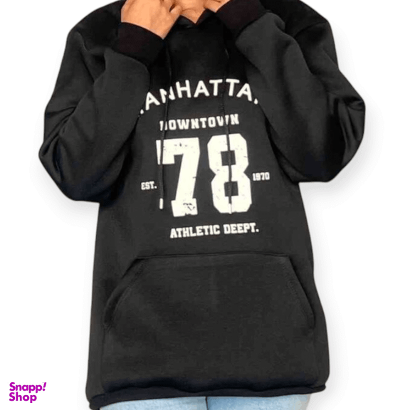 هودی زنانه اسپرت Manhattan مدل MG کد 781 رنگ مشکی