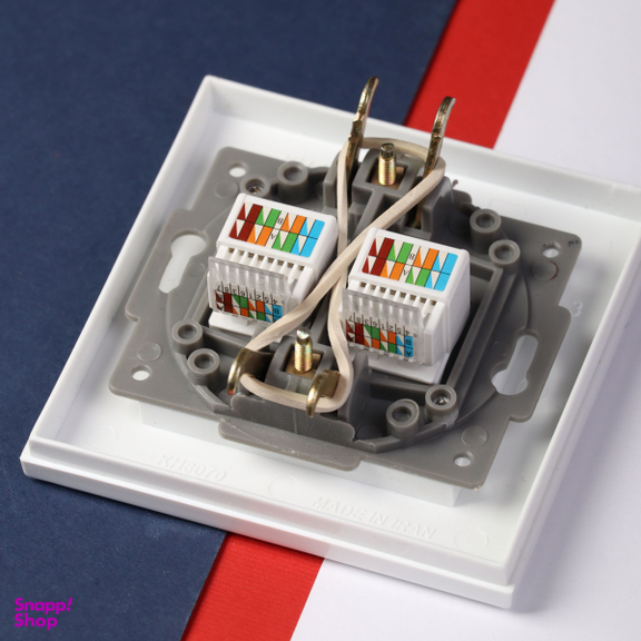 پریز شبکه دو پورت خیام الکتریک مدل آرام